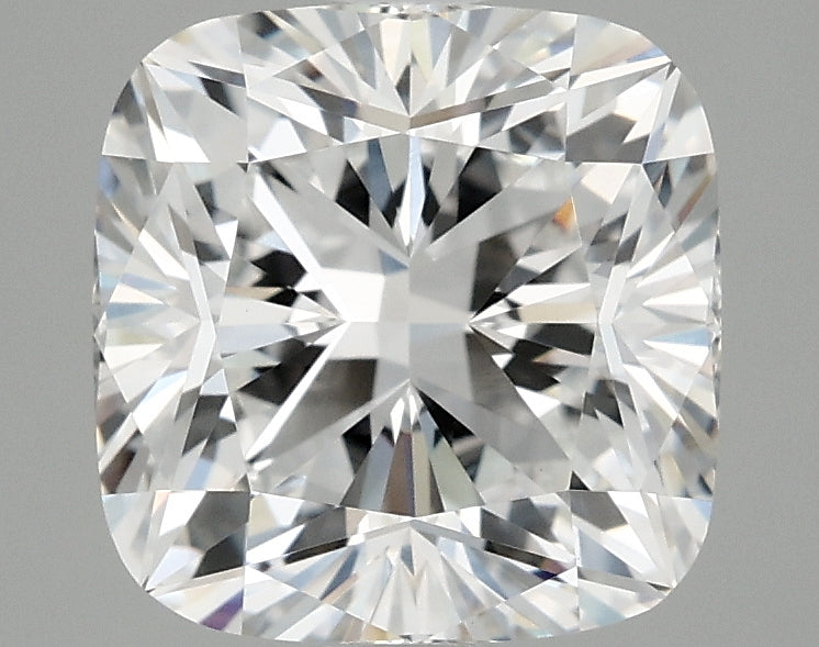 2.28 carat square cushion lab-grown diamond, E VVS2