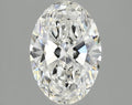 2.08 carat oval lab-grown diamond, F VS1