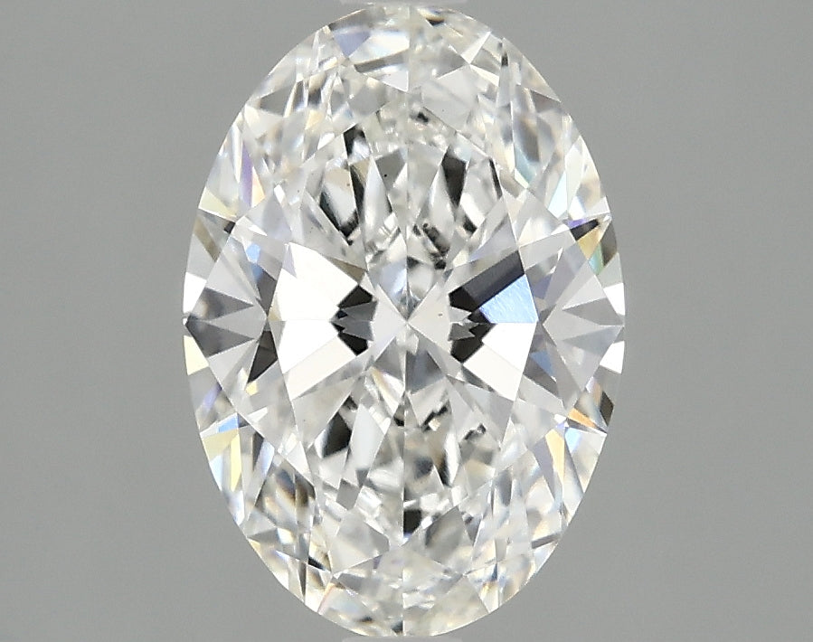 2.08 carat oval lab-grown diamond, F VS1