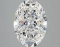 3.09 carat oval lab-grown diamond, E VS2