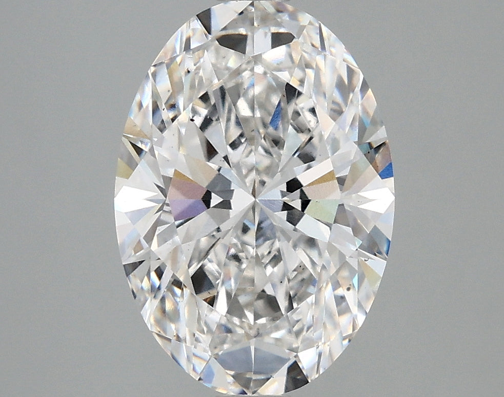 3.09 carat oval lab-grown diamond, E VS2