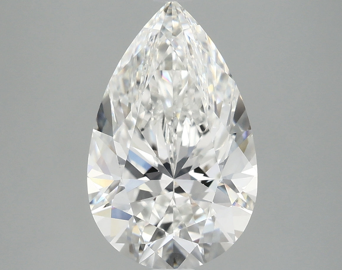 3.57 carat pear lab-grown diamond, F VVS2
