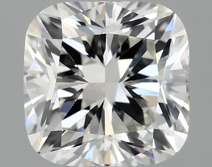1.03 carat square cushion lab-grown diamond, F VVS2