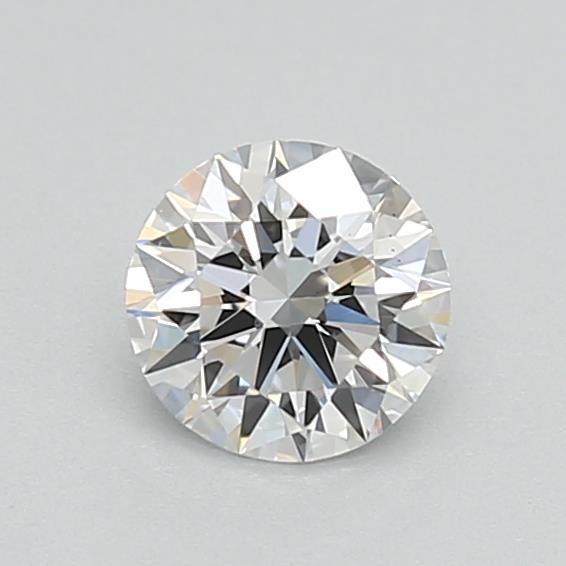 0.42 carat round lab-grown diamond, D VVS2